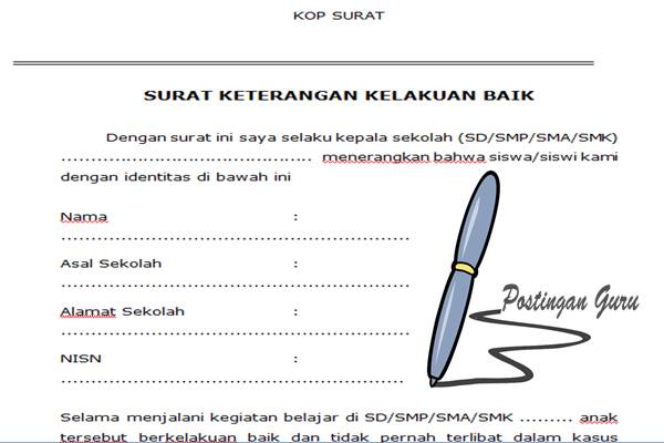 Detail Contoh Surat Berkelakuan Baik Dari Sekolah Nomer 16