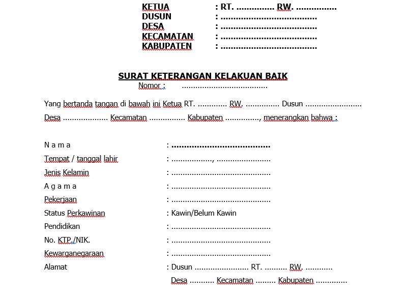 Detail Contoh Surat Berkelakuan Baik Dari Sekolah Nomer 27