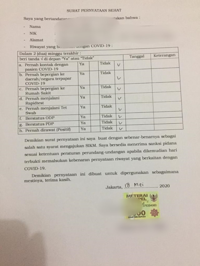 Detail Contoh Surat Bermaterai Nomer 40