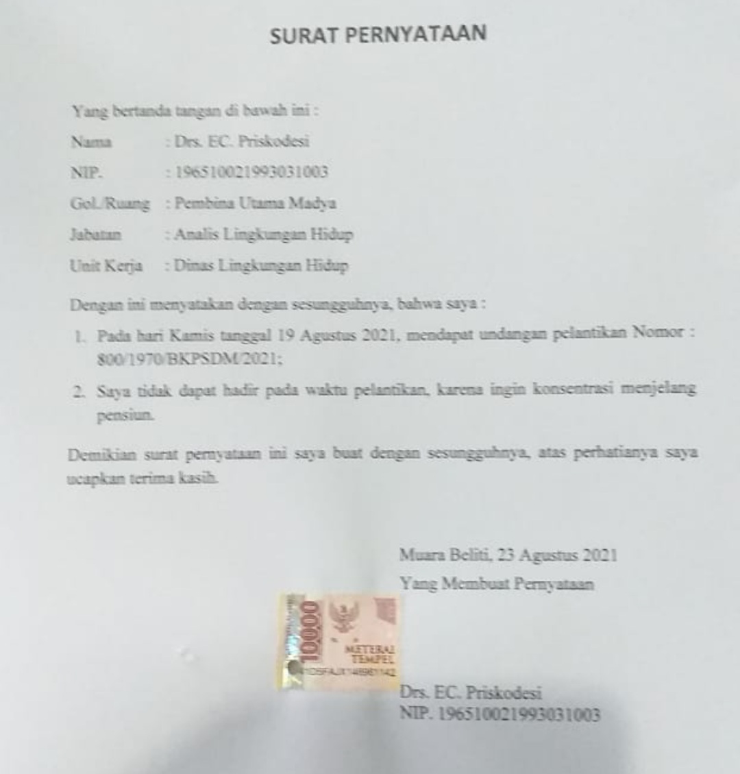 Detail Contoh Surat Bermaterai Nomer 10