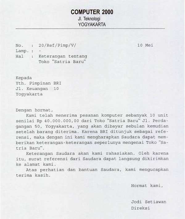 Detail Contoh Surat Biasa Nomer 7