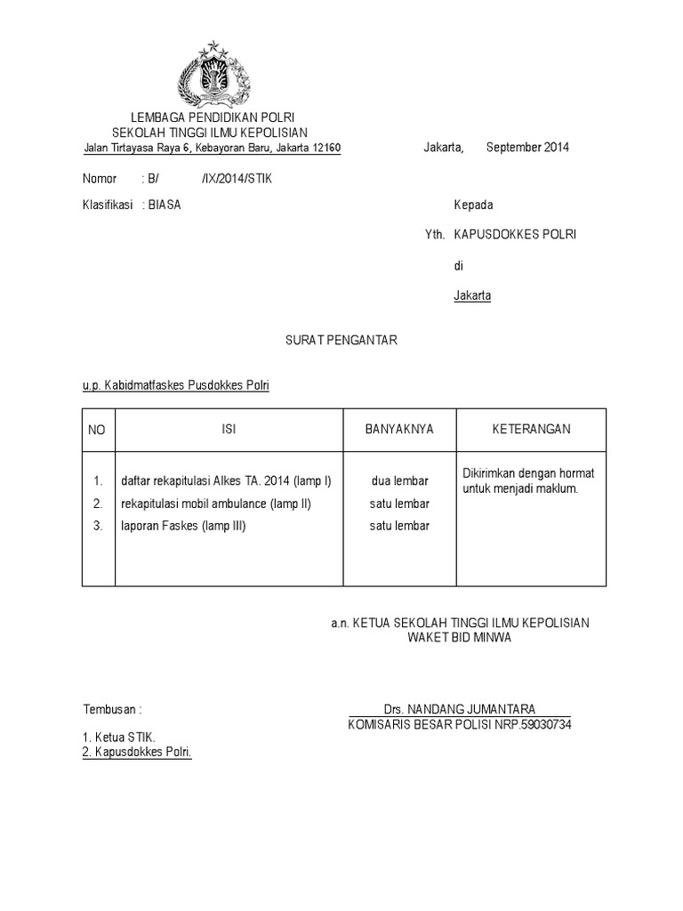 Detail Contoh Surat Biasa Polri Nomer 19