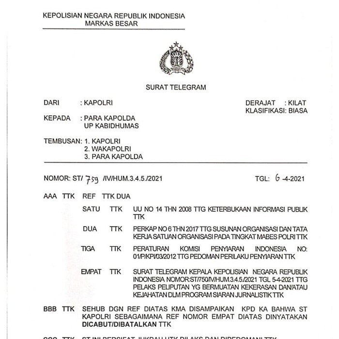 Detail Contoh Surat Biasa Polri Nomer 23