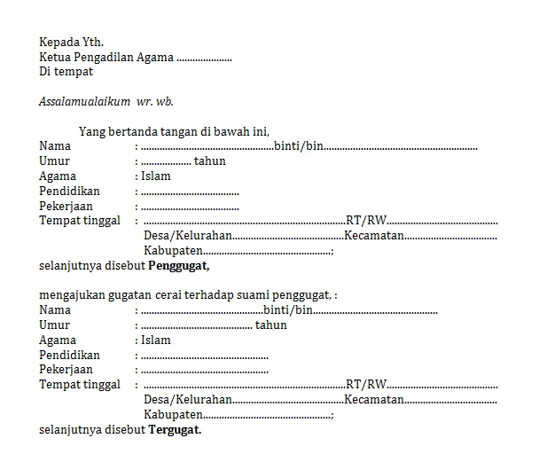 Detail Contoh Surat Cerai Bawah Tangan Nomer 32