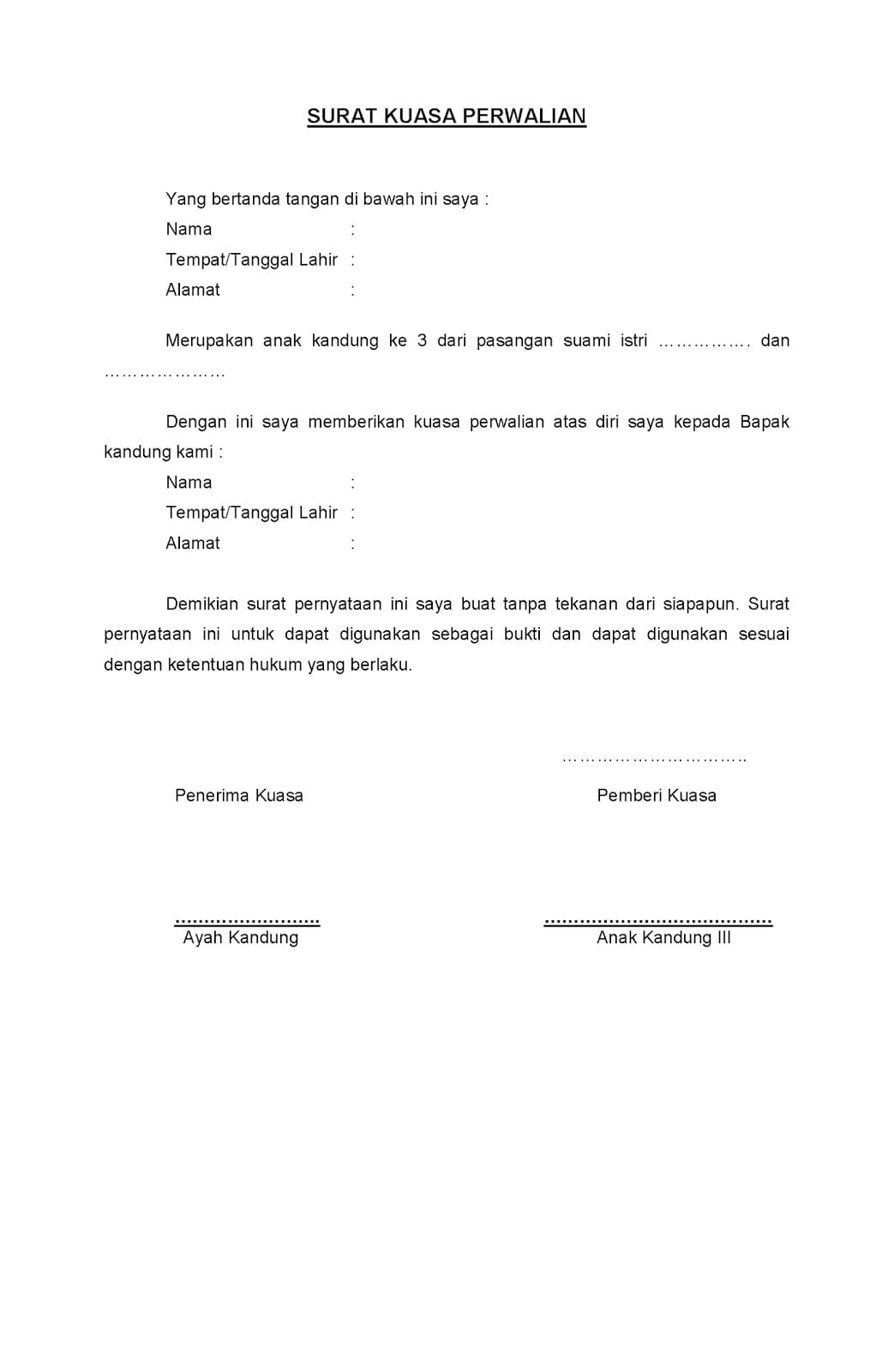 Detail Contoh Surat Cerai Bawah Tangan Nomer 40