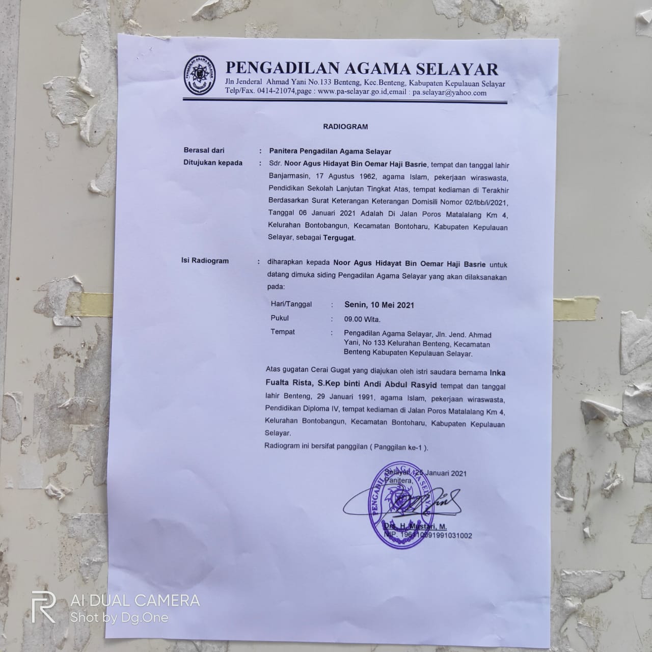 Detail Contoh Surat Cerai Pengadilan Agama Nomer 51