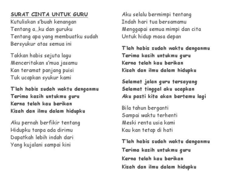 Detail Contoh Surat Cinta Untuk Guru Nomer 21