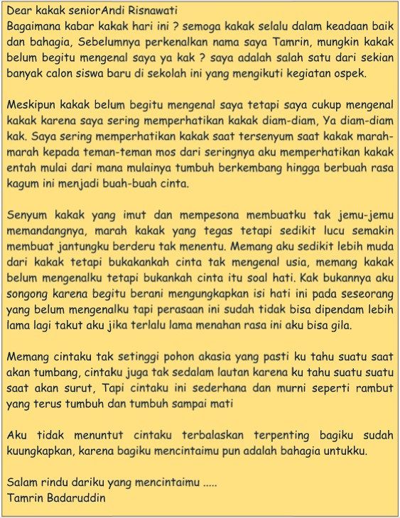 Detail Contoh Surat Cinta Untuk Kakak Senior Nomer 12