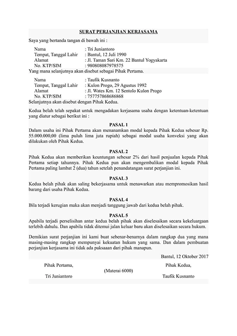 Detail Contoh Surat Commitment Fee Nomer 41
