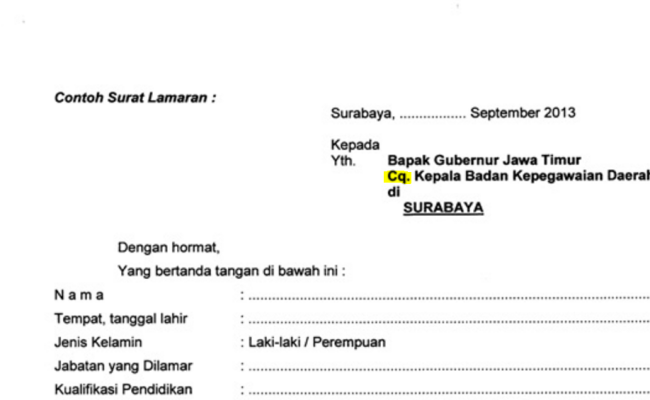 Detail Contoh Surat Cq Nomer 13