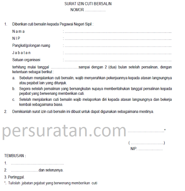 Detail Contoh Surat Cuti Karyawan Nomer 51