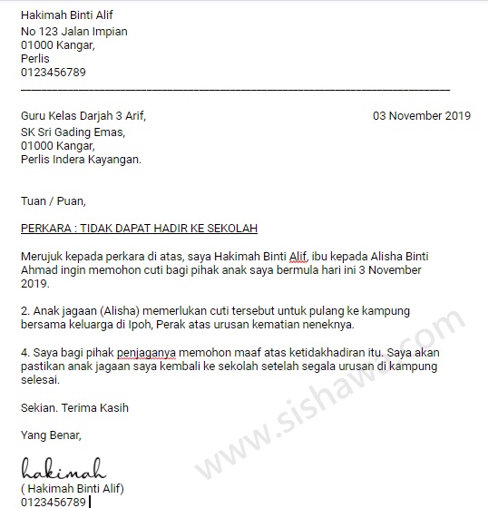 Detail Contoh Surat Cuti Nikah Nomer 51