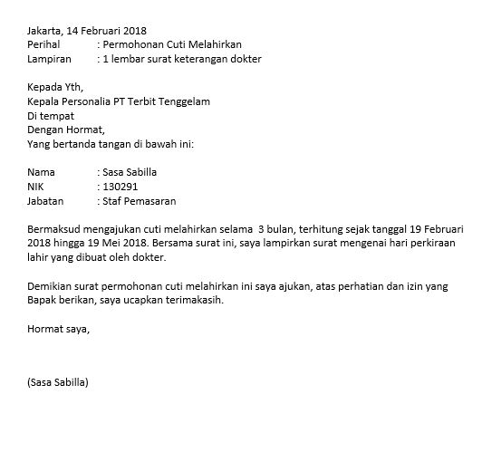 Detail Contoh Surat Cuti Tahunan Nomer 23