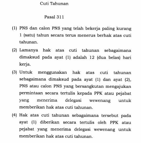 Detail Contoh Surat Cuti Tahunan Pns Terbaru Nomer 33