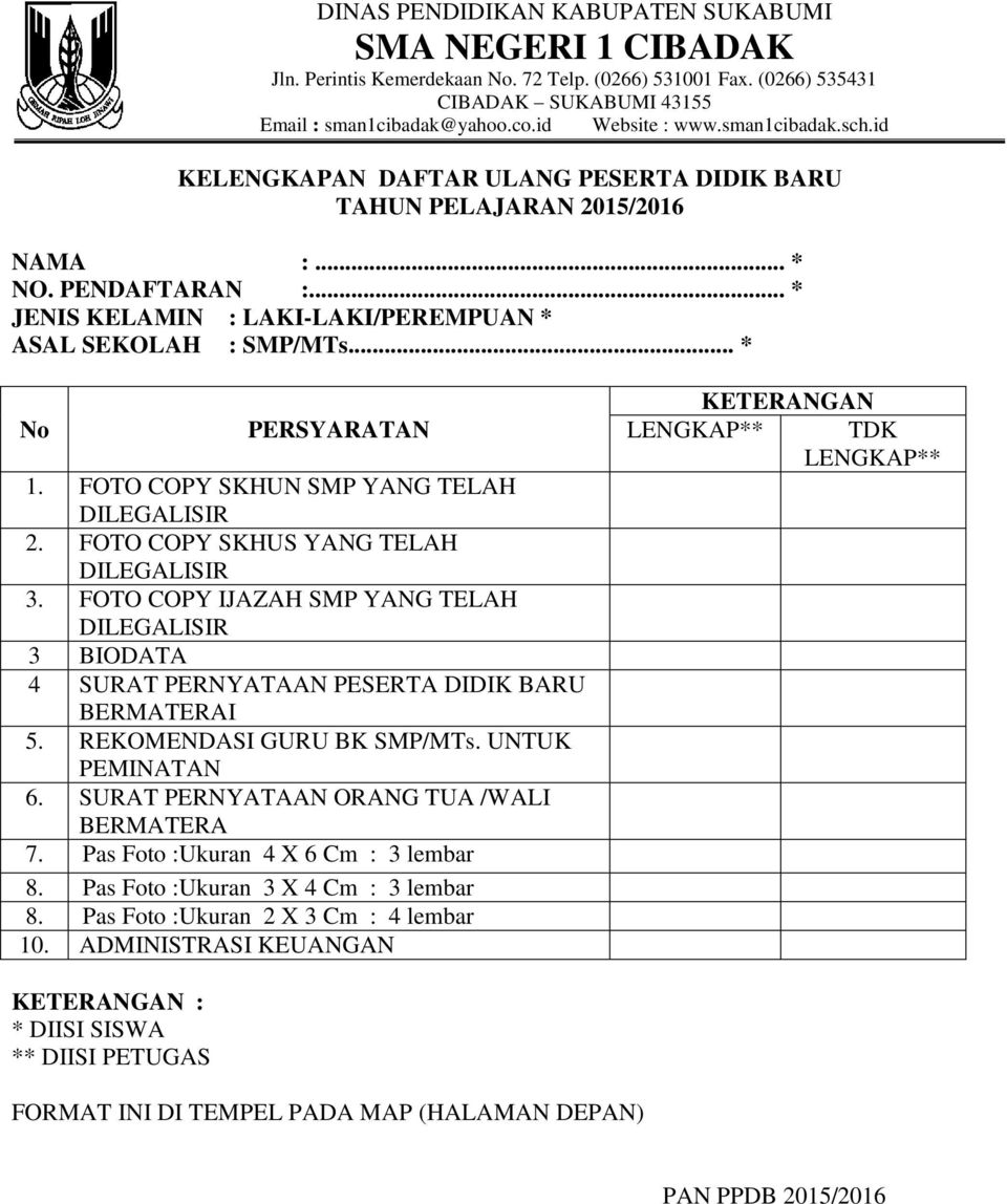 Detail Contoh Surat Daftar Ulang Sekolah Nomer 7