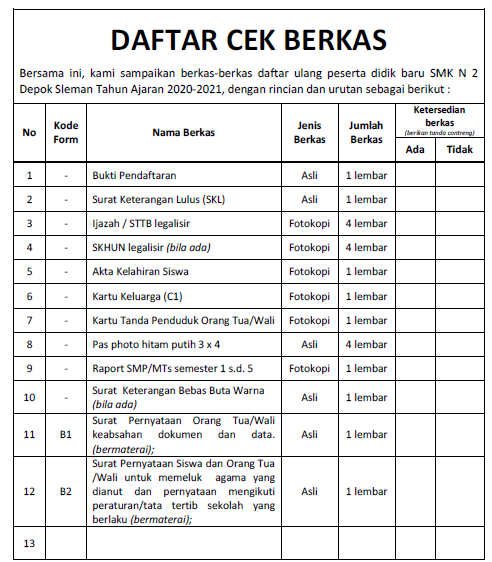 Detail Contoh Surat Daftar Ulang Sekolah Nomer 8