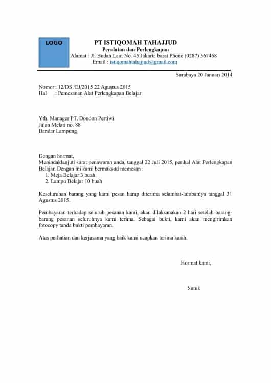 Detail Contoh Surat Dagang Penawaran Barang Koleksi Nomer 9