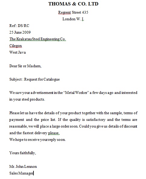 Detail Contoh Surat Dalam B Inggris Nomer 4