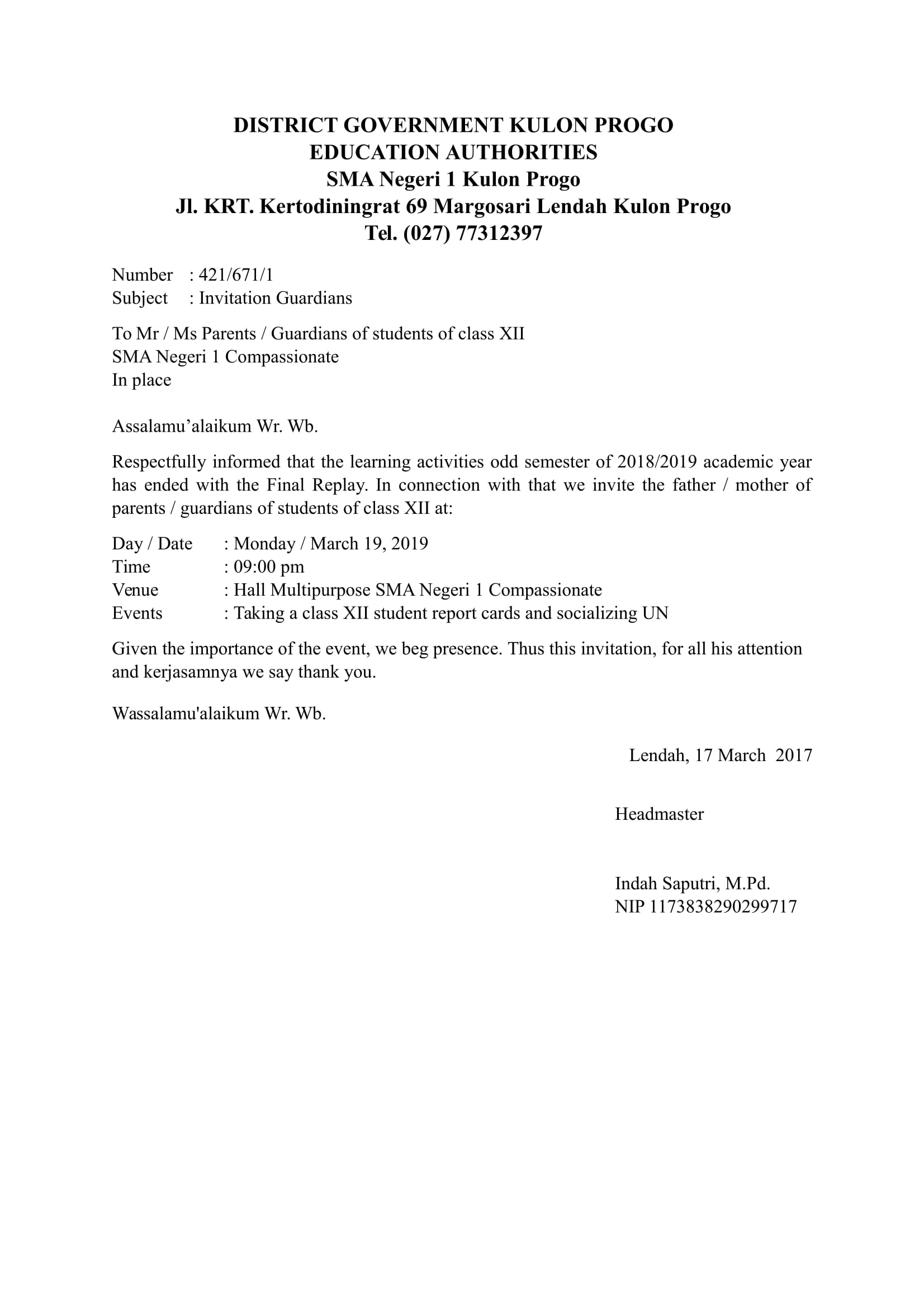 Detail Contoh Surat Dalam B Inggris Nomer 42