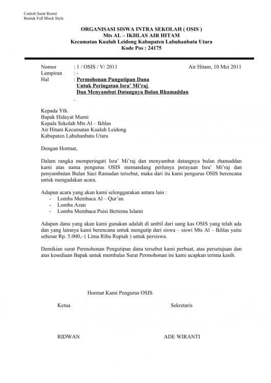 Detail Contoh Surat Dalam B Inggris Nomer 47