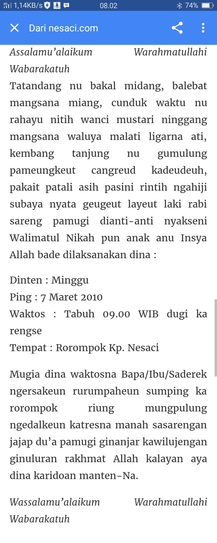 Detail Contoh Surat Dalam Bahasa Sunda Nomer 44