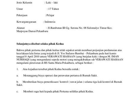 Detail Contoh Surat Damai Nomer 37