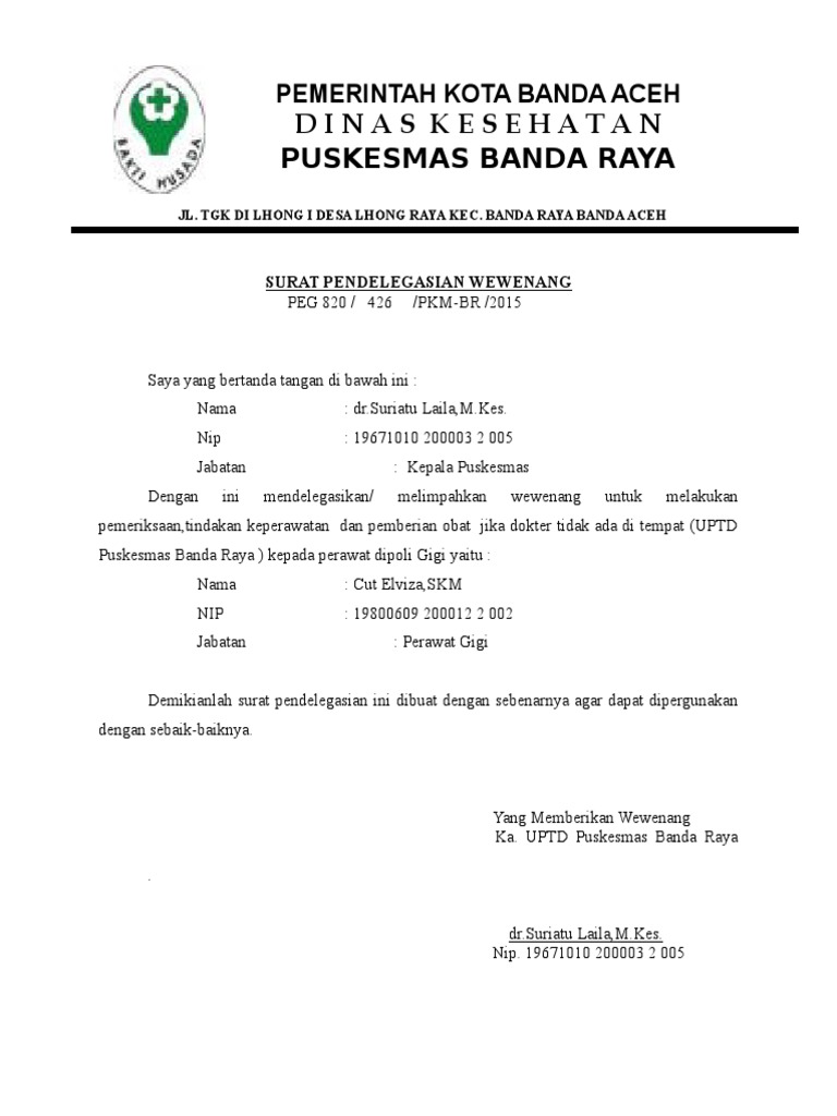 Detail Contoh Surat Delegasi Nomer 23