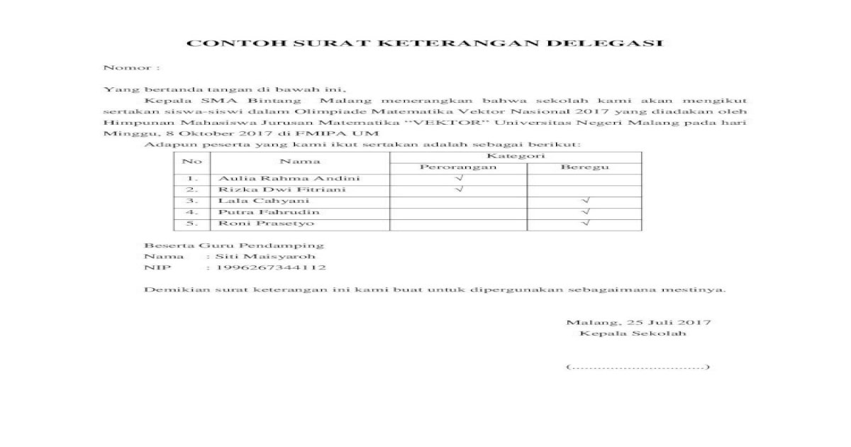 Detail Contoh Surat Delegasi Nomer 35