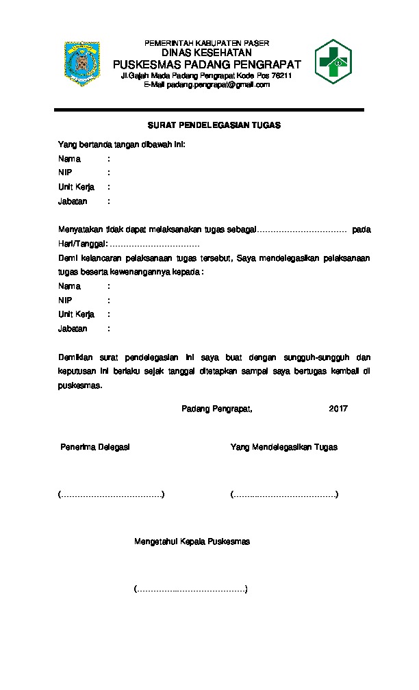 Detail Contoh Surat Delegasi Tugas Nomer 12