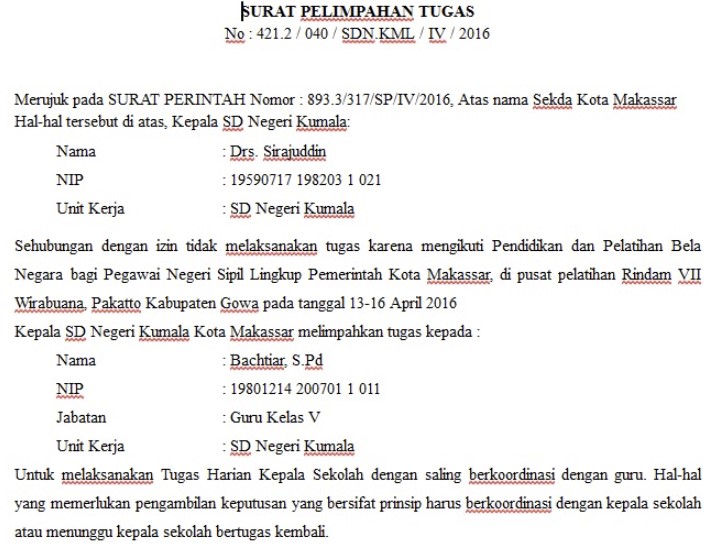 Detail Contoh Surat Delegasi Tugas Nomer 31