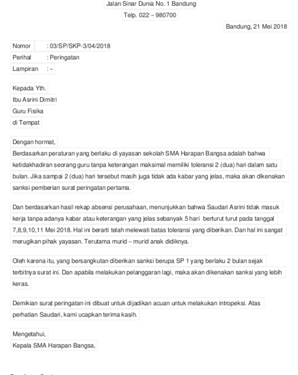 Detail Contoh Surat Denda Nomer 32