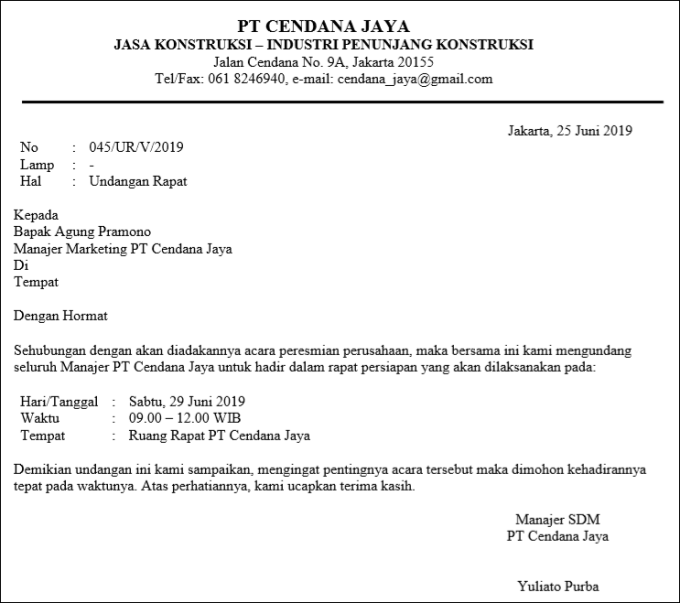 Detail Contoh Surat Dinas Biasa Nomer 14