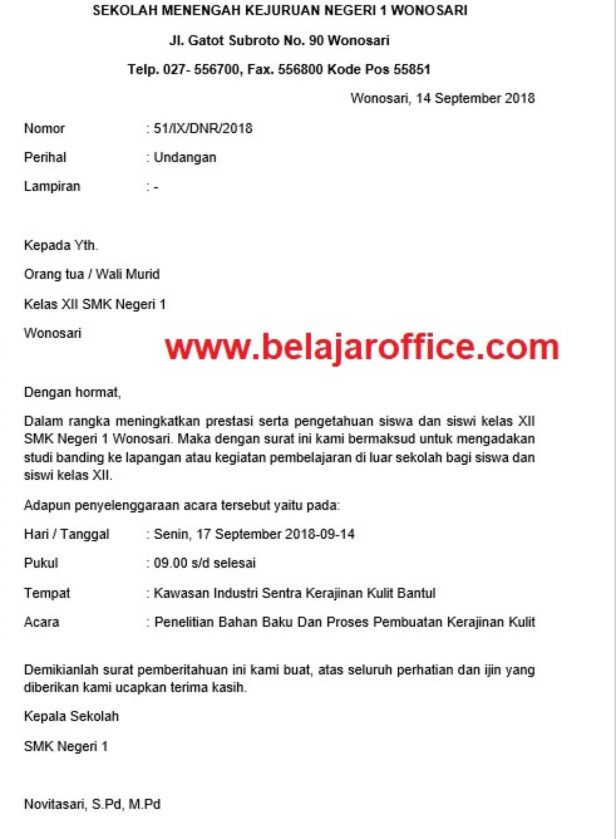 Detail Contoh Surat Dinas Dari Sekolah Nomer 28