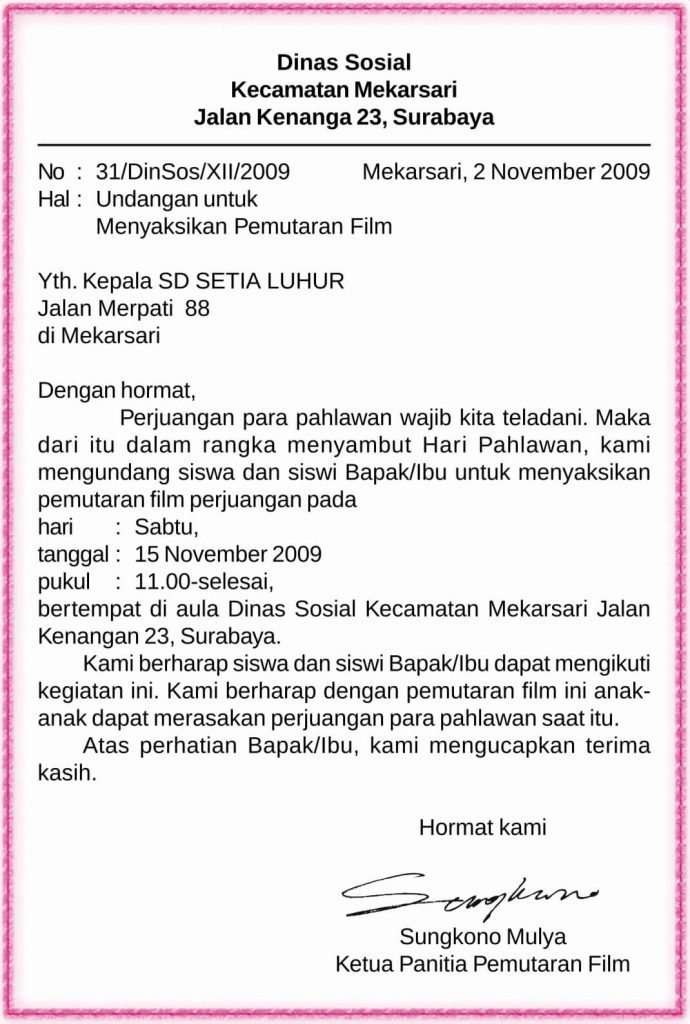 Detail Contoh Surat Dinas Dari Sekolah Nomer 38