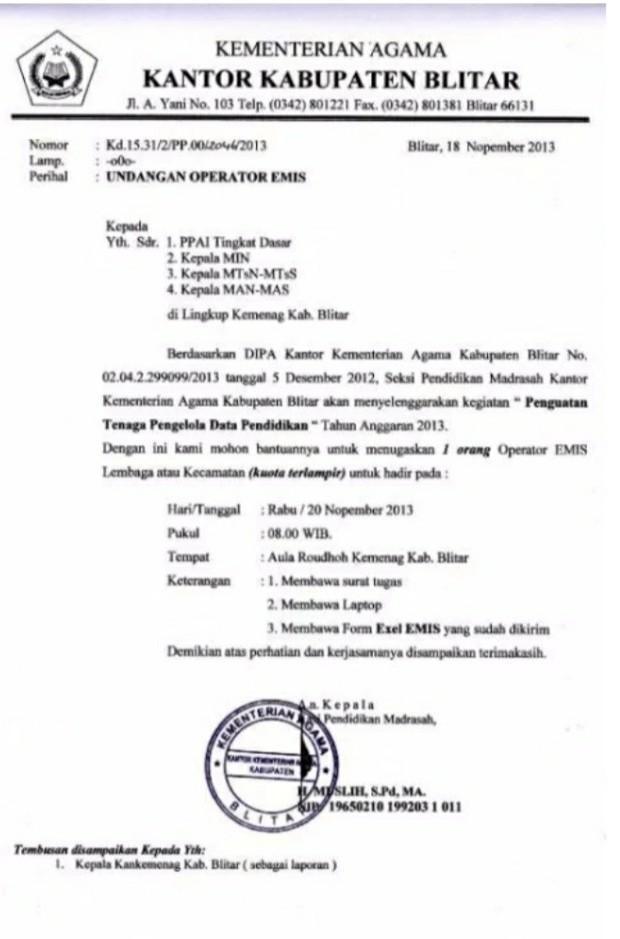 Detail Contoh Surat Dinas Kementerian Agama Nomer 19