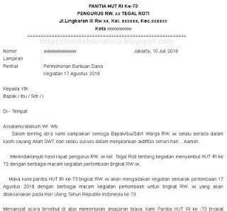 Detail Contoh Surat Dinas Permohonan Dana Nomer 57