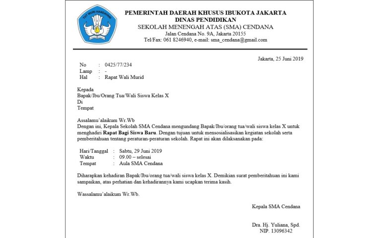 Detail Contoh Surat Dinas Perusahaan Nomer 2