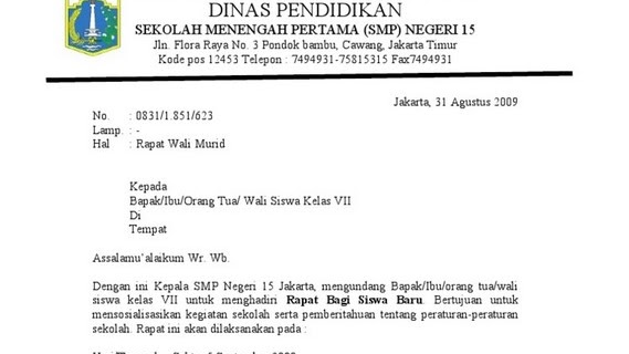 Detail Contoh Surat Dinas Resmi Sekolah Nomer 12