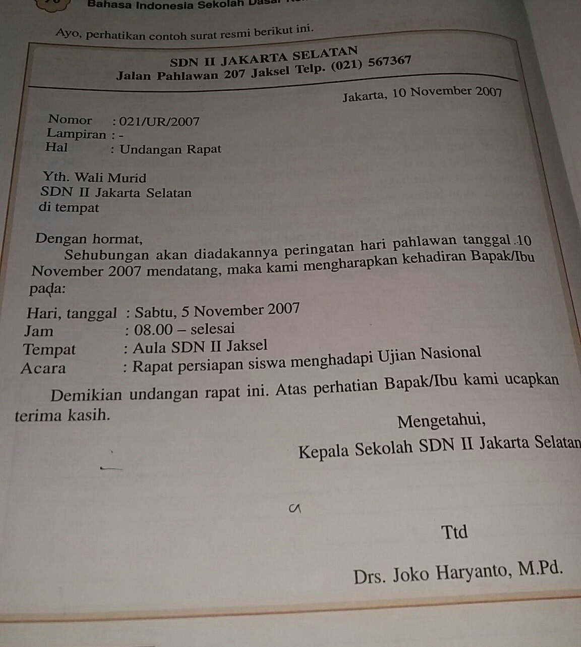 Detail Contoh Surat Dinas Untuk Sekolah Nomer 52