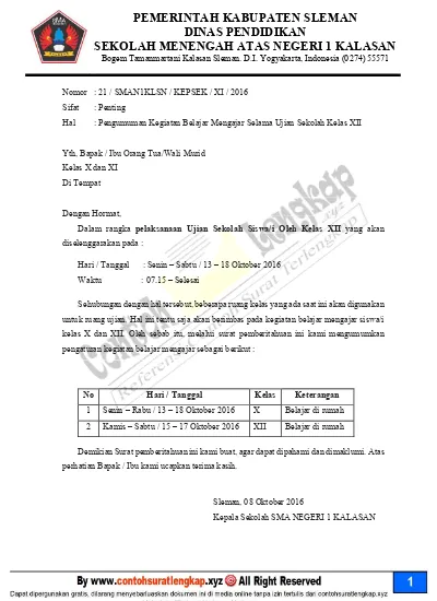 Detail Contoh Surat Dinas Yang Berkenaan Dengan Kegiatan Sekolah Nomer 30