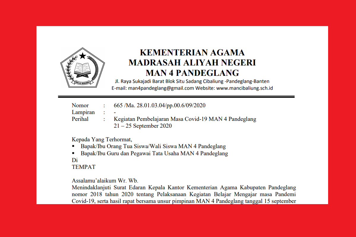 Detail Contoh Surat Dinas Yang Berkenaan Dengan Kegiatan Sekolah Nomer 50