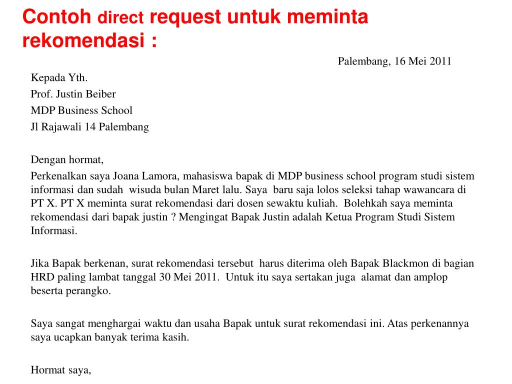 Detail Contoh Surat Direct Request Nomer 8