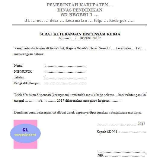 Detail Contoh Surat Dispensasi Kegiatan Nomer 12