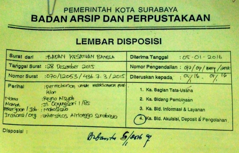 Detail Contoh Surat Disposisi Tidak Langsung Nomer 12