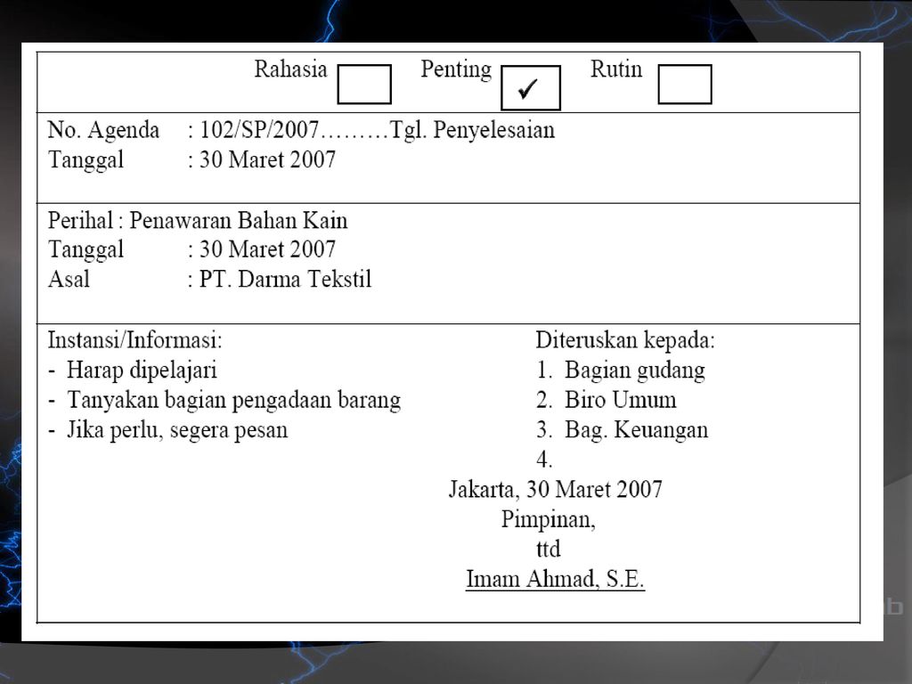 Detail Contoh Surat Disposisi Tidak Langsung Nomer 16