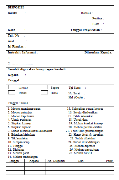 Detail Contoh Surat Disposisi Tidak Langsung Nomer 4