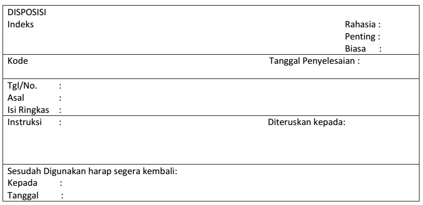 Detail Contoh Surat Disposisi Tidak Langsung Nomer 31