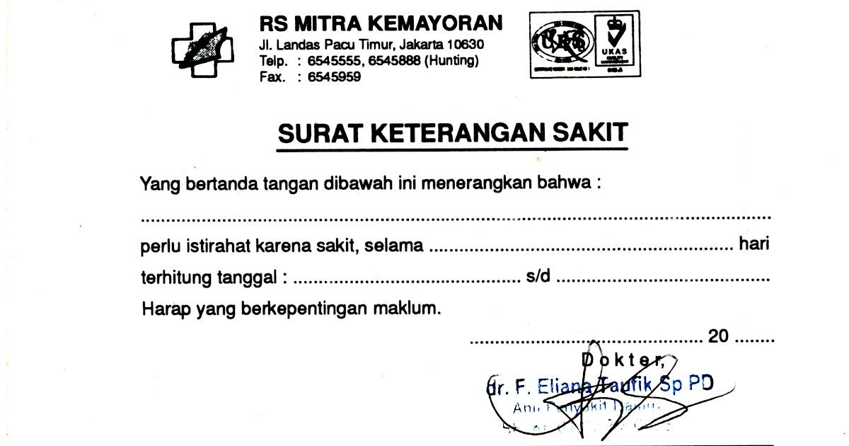 Detail Contoh Surat Dokter Kosong Nomer 44