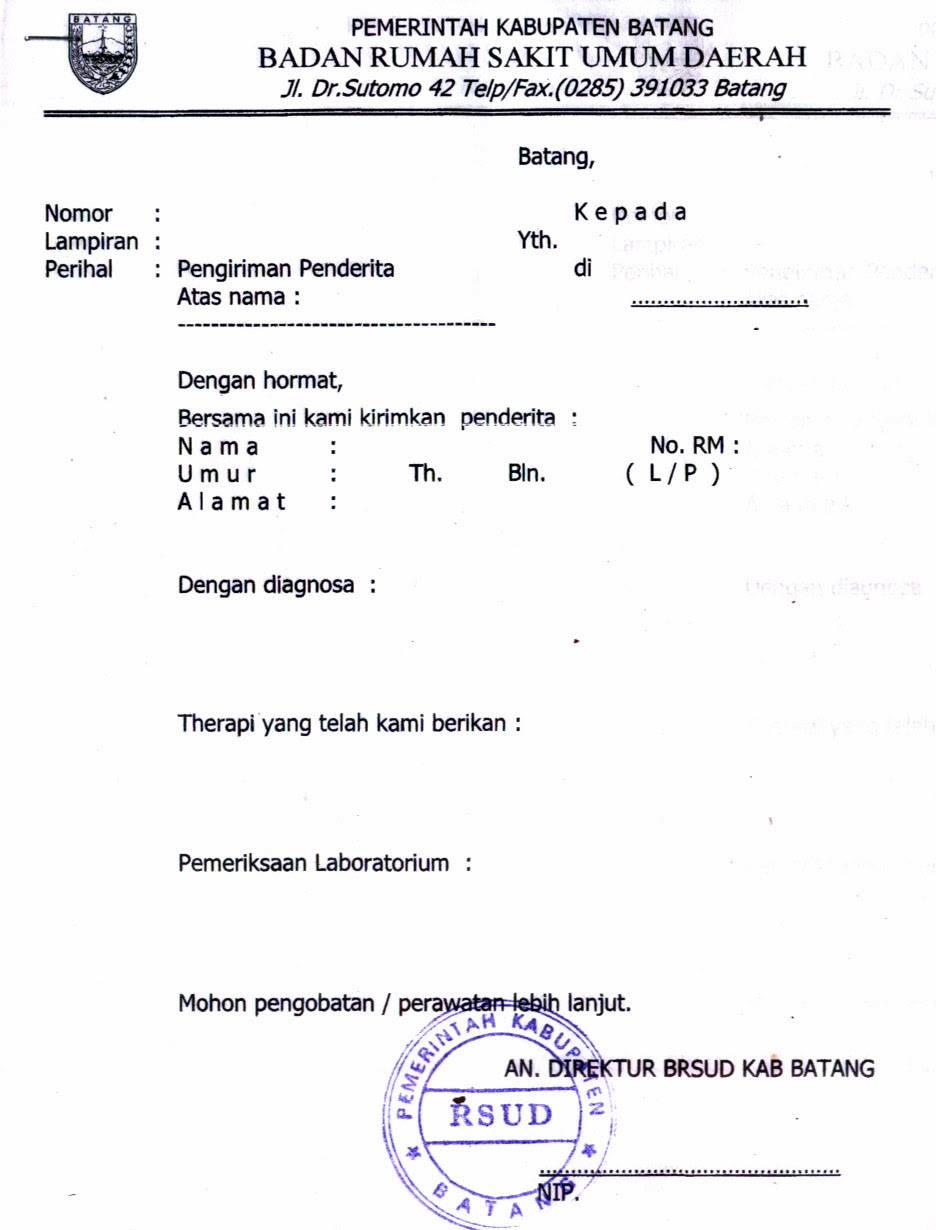 Detail Contoh Surat Dokter Rumah Sakit Nomer 34