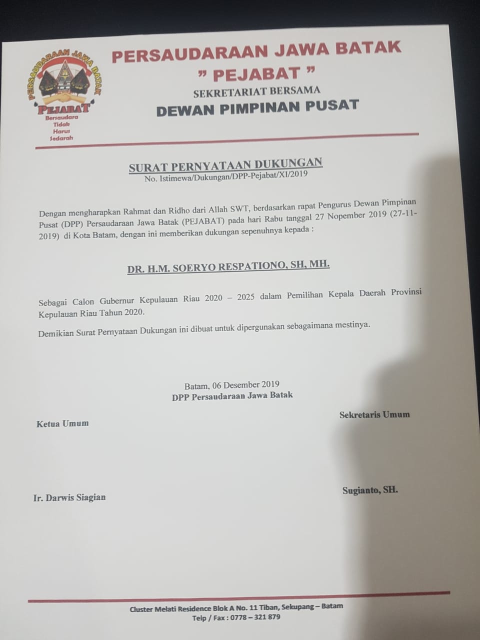 Detail Contoh Surat Dukungan Masyarakat Nomer 30